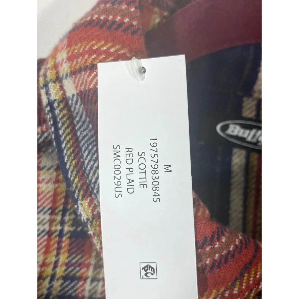 Buffalo Jeans Plaid Flannel Shirt Jacket Men M Red Navy Rugged Grunge Lumberjack